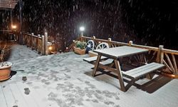 Zonguldak-Ereğli yolunda kar yağışı başladı