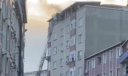 8 katlı binanın terasında yangın paniği