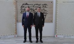 KBÜ Rektörü Fatih Kırışık TDK Başkanı Osman Mert ile görüştü