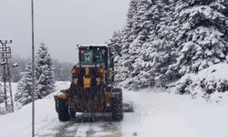 Karla kapanan köy yolları ekiplerin çalışmasıyla ulaşıma açıldı
