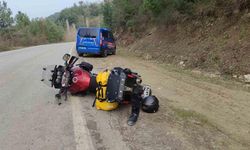 Motosiklet kazası: Rusya uyruklu sürücü ağır yaralandı