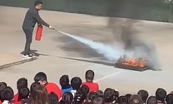 Okulda yangın: Öğrenciler siren sesi ile bahçeye indiler