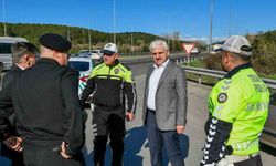 Vali Erkan Kılıç, trafik kontrol noktalarını denetledi