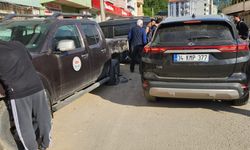 Kontrolden çıkan cip, park halindeki 5 araca çarptı
