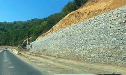 Zonguldak-Ereğli yolundaki heyelan sonrası çalışmalar devam ediyor