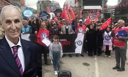 Zonguldak'ta, öldürülen öğretmen İbrahim Oktugan için protesto
