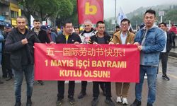 Eren'de çalışan Çinli işçiler 1 Mayıs'ta