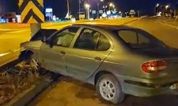 Otomobil aydınlatma direğine çarptı: 2 yaralı