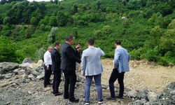 Heyelan bölgesinde inceleme yapıldı