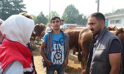 Kurban bayramı öncesi hayvan satış yerinde denetim yapıldı