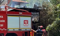 Bahçeye atılan sigara izmariti yangına sebep oldu