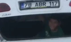 Bagajda çocuk taşıyan sürücüye ceza