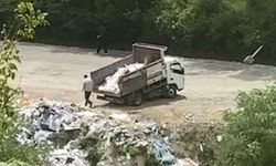 Dereye hafriyat döken sürücüye para cezası