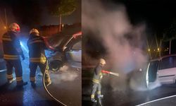 Motor kısmından alev aldı, küle döndü