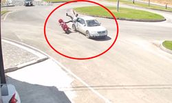Otomobille çarpışan motosikletin sürücüsünün yaralandı