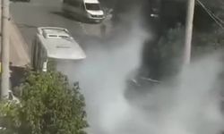 Halk otobüsünde çıkan yangın korkuttu