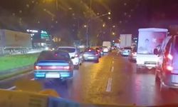 Ambulansa fermuar sistemi ile yol verildi, o anlar kamerada