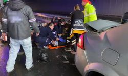 Peş peşe kaza: Motosiklet sürücüsü ağır yaralandı