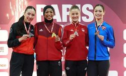 Kağıtsporlu Tuba ve Ömer, Paris’te kürsüde