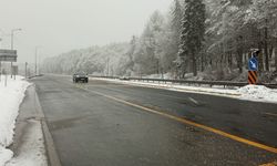 Bolu Dağı'nda hafif kar yağışı