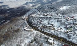 Bolu Dağı’nda kartpostallık kar manzarası