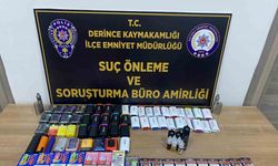 Pazar tezgahında kaçak sigara ele geçirildi