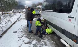 Jandarma ve polis ekipleri sıkışan zincir için seferber oldu