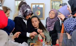 Çocuklar ve aileleri süsleme atölyelerinde kültür mirası ile tanıştı