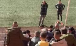 Amatör maçta tribünde kavga çıktı