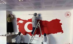 Güreş salonu renklendi