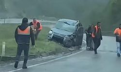 Zonguldak-Ankara Karayolu'nda kaza: Araç pert oldu!