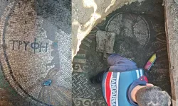 Mozaik buldukları izinsiz kazıyı sosyal medya hesabından paylaşmış