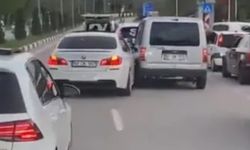 Düğün konvoyunda tehlikeli inatlaşma