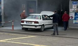 Araç Muayene İstasyonu’nda otomobilde yangın çıktı!