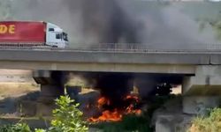 Otoyolda korkutan yangın