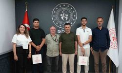 Spor müdürü başarılı sporcuları ağırladı