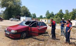 Seyir halindeki otomobil yandı