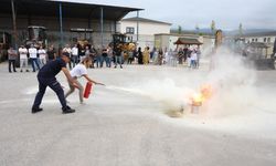 Belediyede yangın tatbikatı