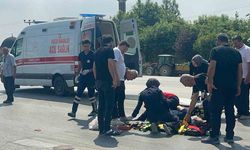 Hafif ticari araç ile elektrikli bisiklet çarpıştı: 1 yaralı