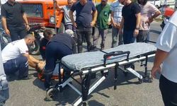Tanker ile motosiklet çarpıştı: 1 yaralı