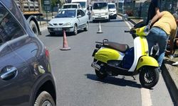 Motosiklet yola devrildi: 1 kişi yaralı