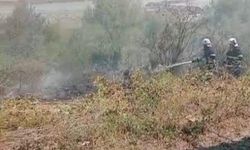 Çalılık alanda yangın!