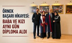 Örnek başarı hikayesi: Baba ve kızı aynı gün diploma aldı