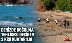 Denizde boğulma tehlikesi geçiren 2 kişi kurtarıldı