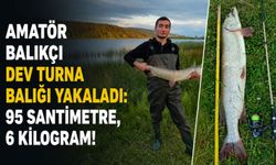 Amatör balıkçı dev turna balığı yakaladı: 95 santimetre, 6 kilogram!