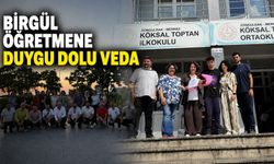 Birgül Öğretmene duygu dolu veda