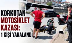Korkutan motosiklet kazası: 1 kişi yaralandı
