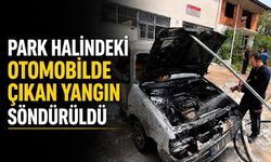 Park halindeki otomobilde çıkan yangın söndürüldü