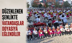 Düzenlenen şenlikte vatandaşlar doyasıya eğlendiler