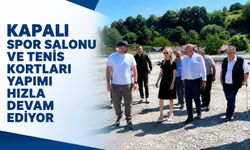 Kapalı spor salonu ve tenis kortları yapımı hızla devam ediyor